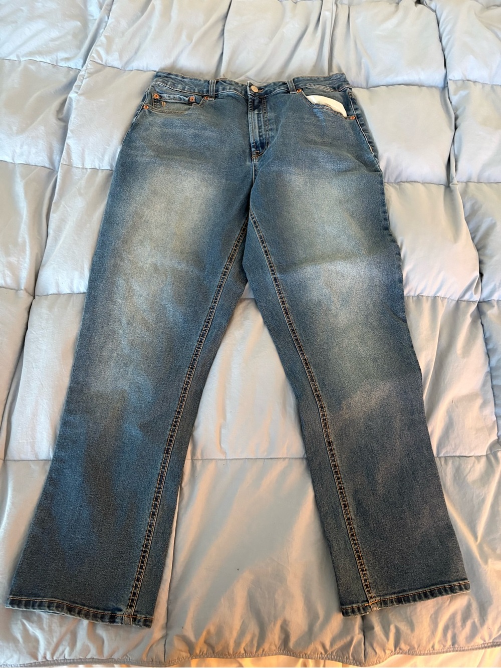 Frye Women's Medium Blue Straight-Leg Jeans